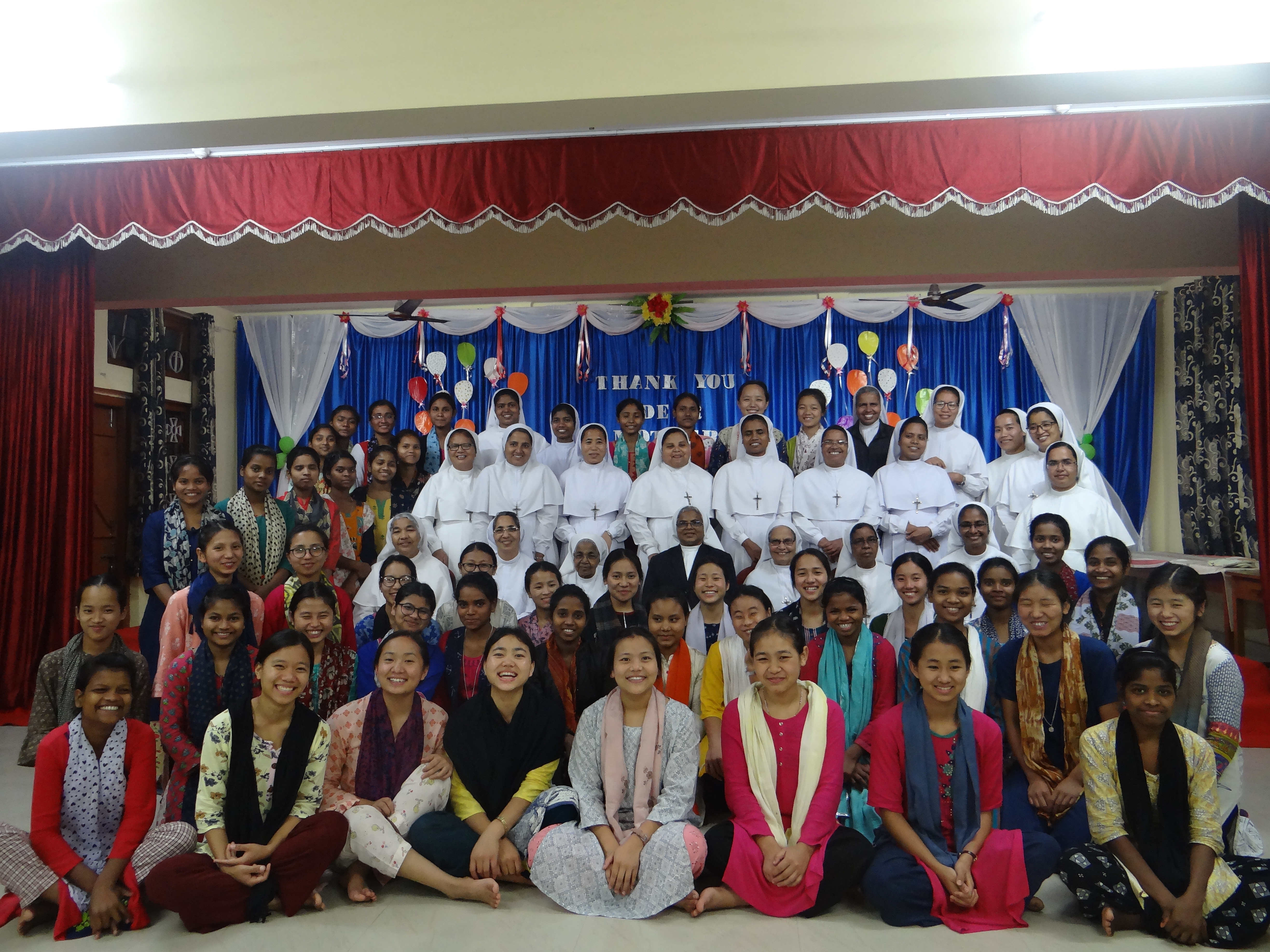 Superior General with the sisters and Candidates of Tinsukia Province